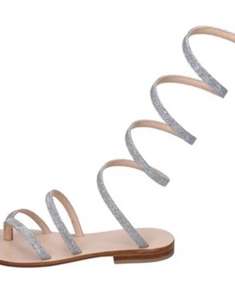 Strieborné sandále Positano