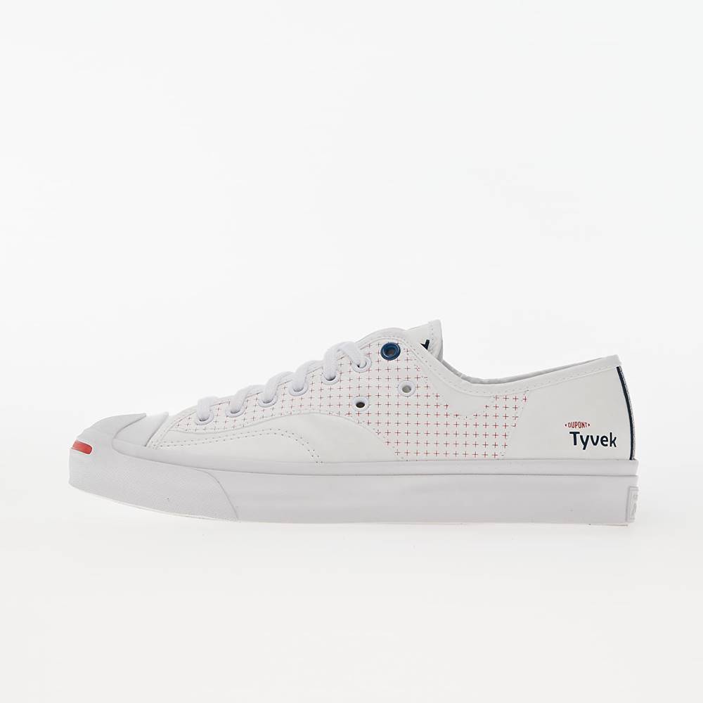 Converse Converse Jack Purcell Rally "Tyvek" White/ Fiery Red/ Princess Blue