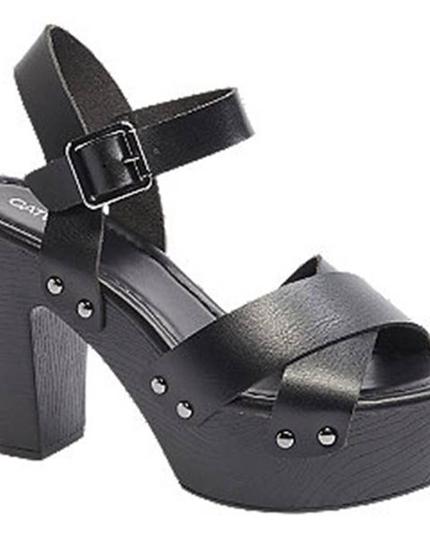 Čierne sandále Catwalk