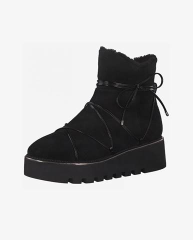 Čierna zimná obuv Tamaris