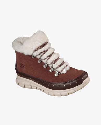 Hnedá zimná obuv Skechers