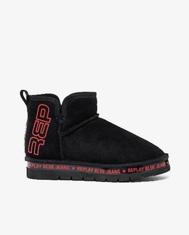 Čierna zimná obuv Replay