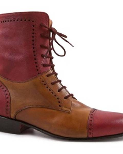 Červené čižmy Leonardo Shoes